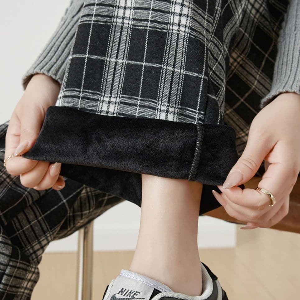 チェックパンツ チェックパンツ 伝統格子柄ワイドパンツ