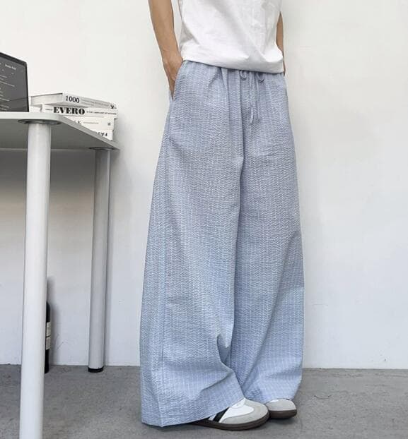 チェックパンツ メンズ チェック柄 ワイドパンツ ゆったり