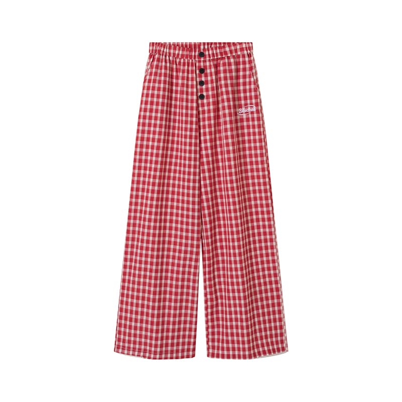 チェックパンツ ピクニックワイドパンツ