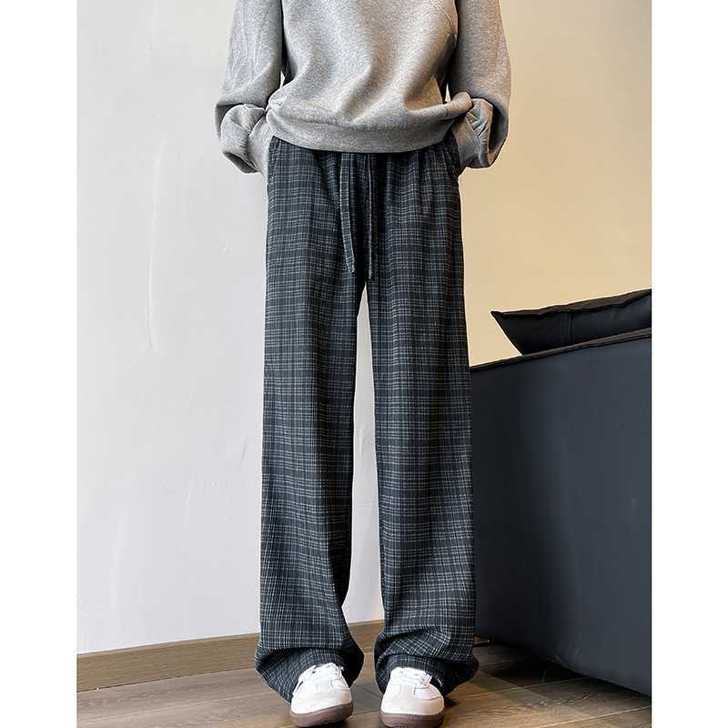 チェックパンツ ゆったりチェック柄ルームウエアパンツ