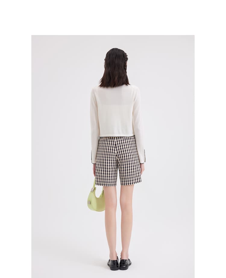 チェックパンツ ショート 格子柄シックショートパンツ
