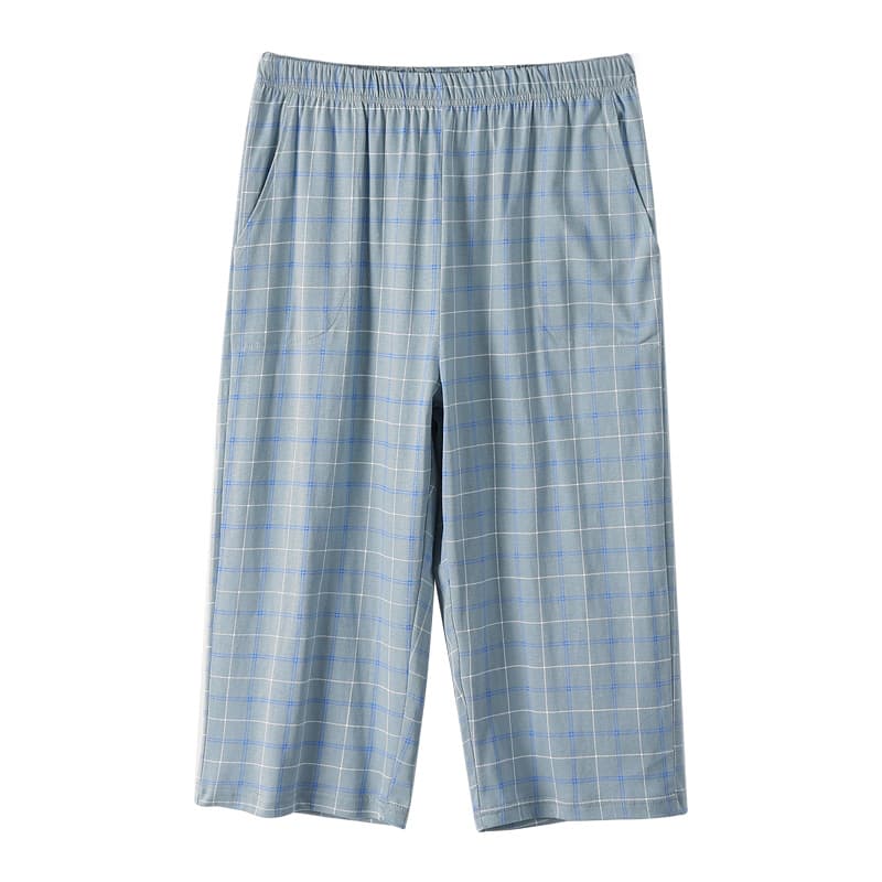チェックパンツ 夏向け涼やかチェック柄くつろぎパンツ