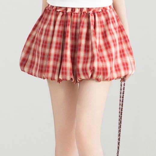 チェックパンツ バルーンシルエット バブリーパンツ