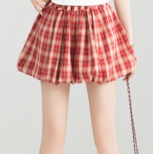 チェックパンツ バルーンシルエット バブリーパンツ