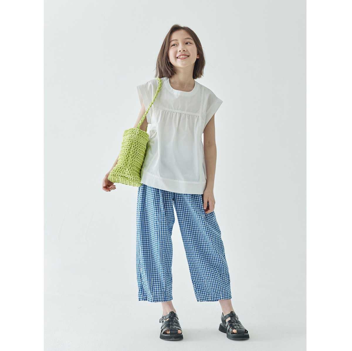 チェックパンツ 女の子向け爽やかギンガムチェックパンツ
