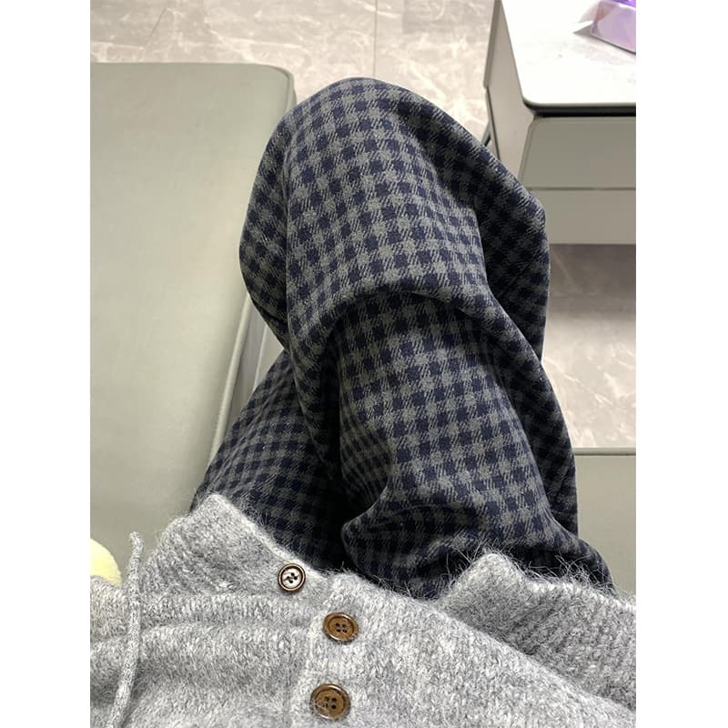 チェックパンツ ゆったりチェックワイドパンツ