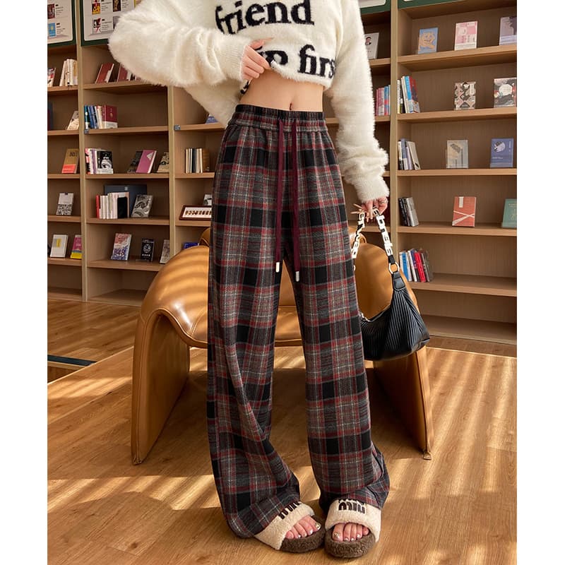チェックパンツ のびのびチェックパンツ