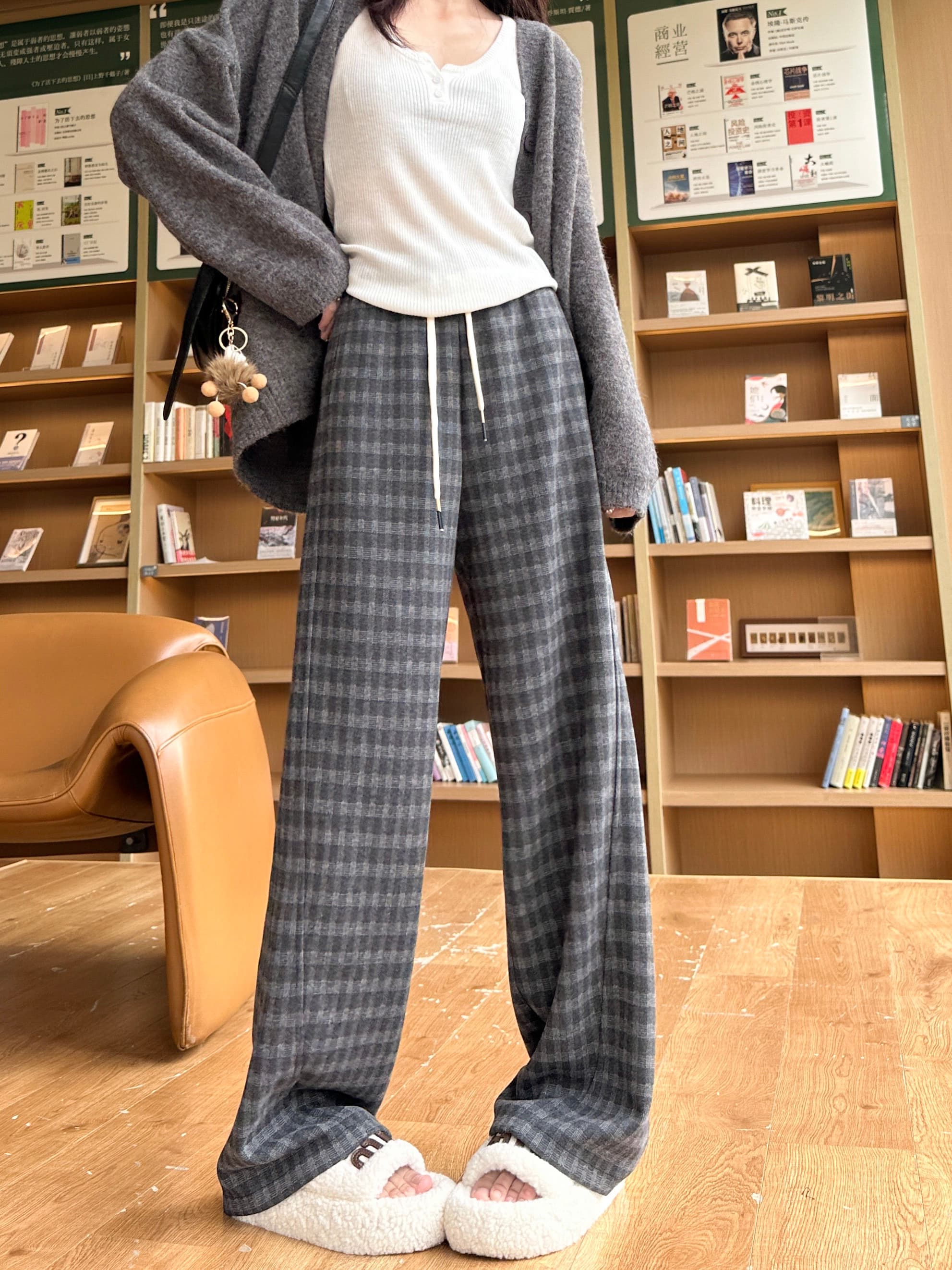 チェックパンツ リラックス感溢れるゆったり