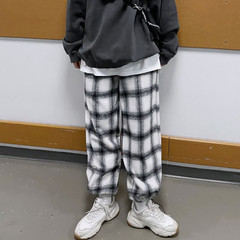 チェックパンツ ふんわりチェックルームパンツ