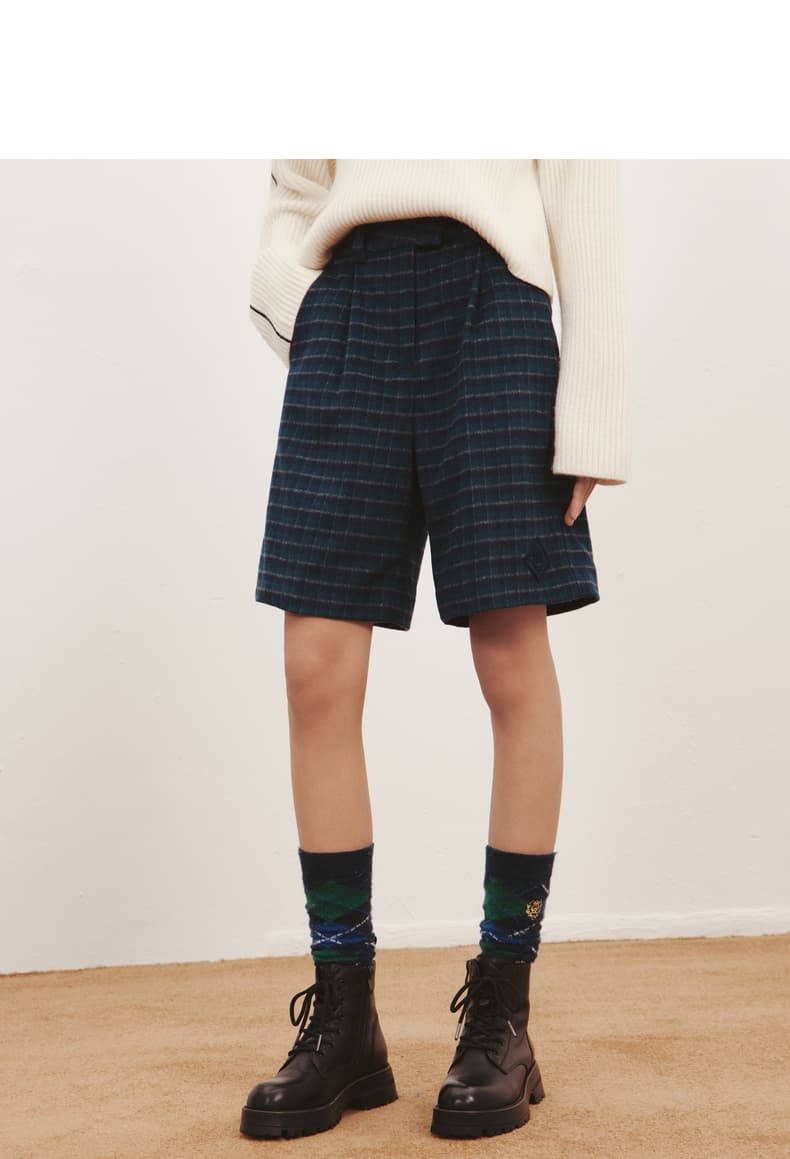 チェックパンツ クラシカルカレッジ チェック ショート パンツ