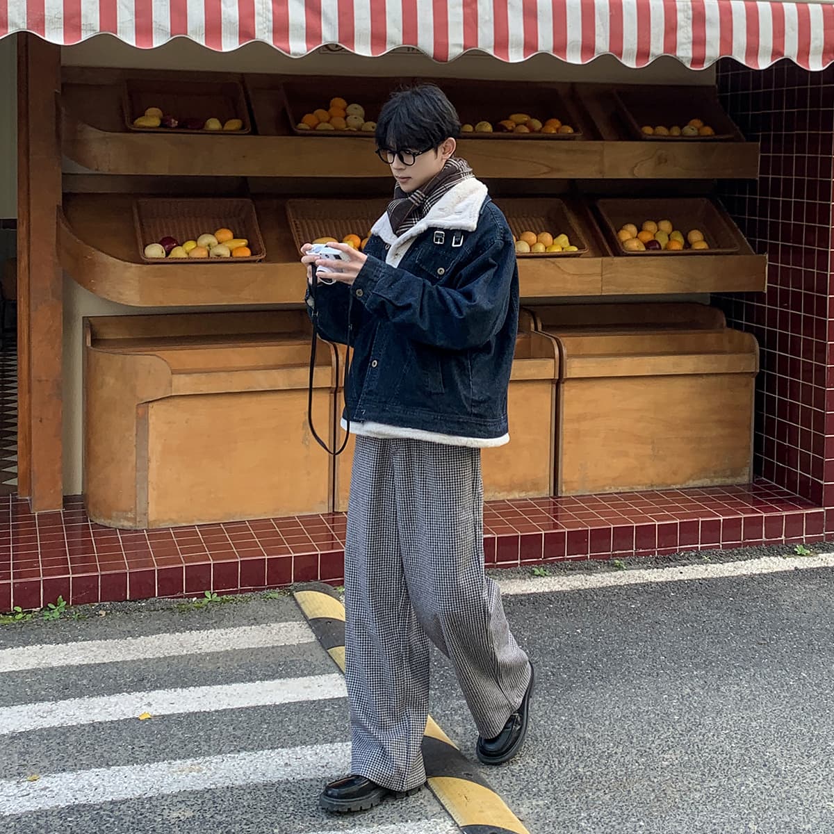 チェックパンツゆったりシルエット ギンガムチェックパンツ
