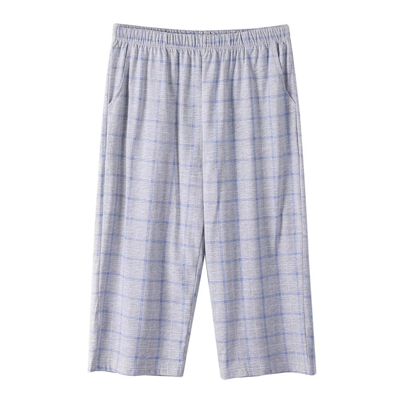 チェックパンツ 夏向け涼やかチェック柄くつろぎパンツ
