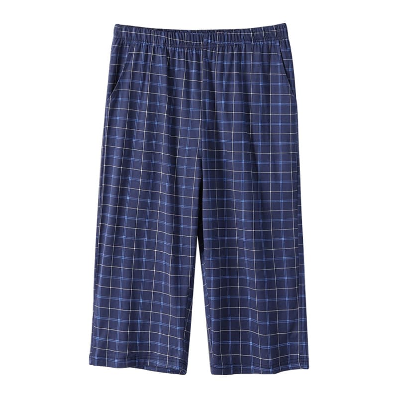 チェックパンツ 夏向け涼やかチェック柄くつろぎパンツ