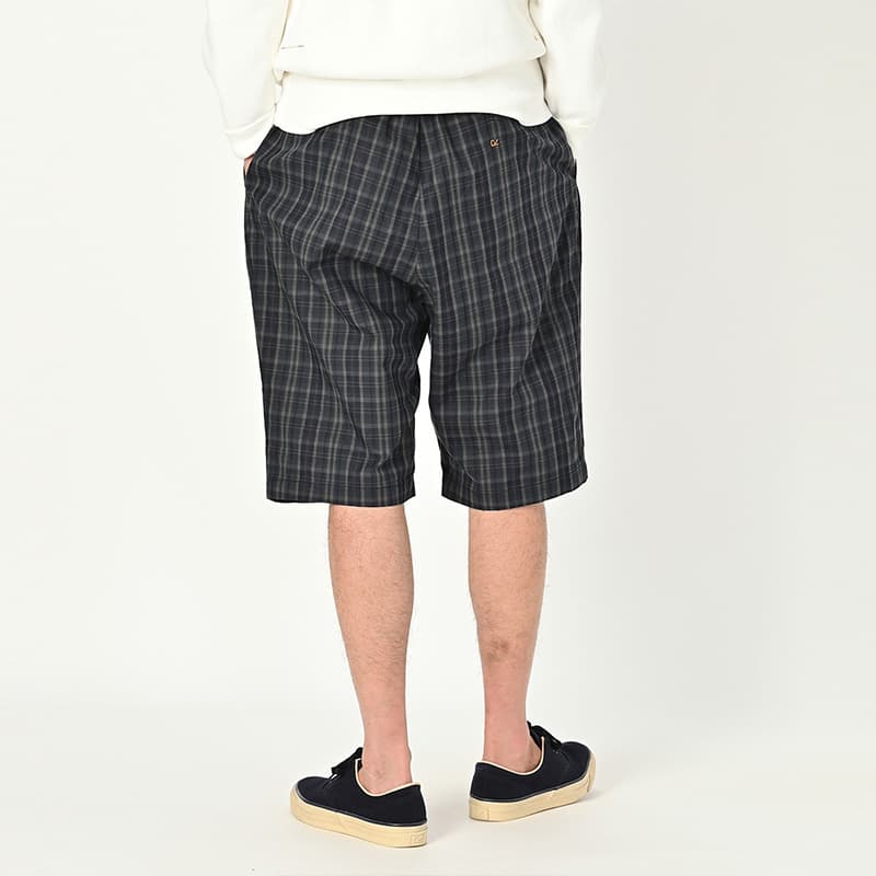 チェックパンツ ショート リラックス感溢れる格子柄ショートパンツ