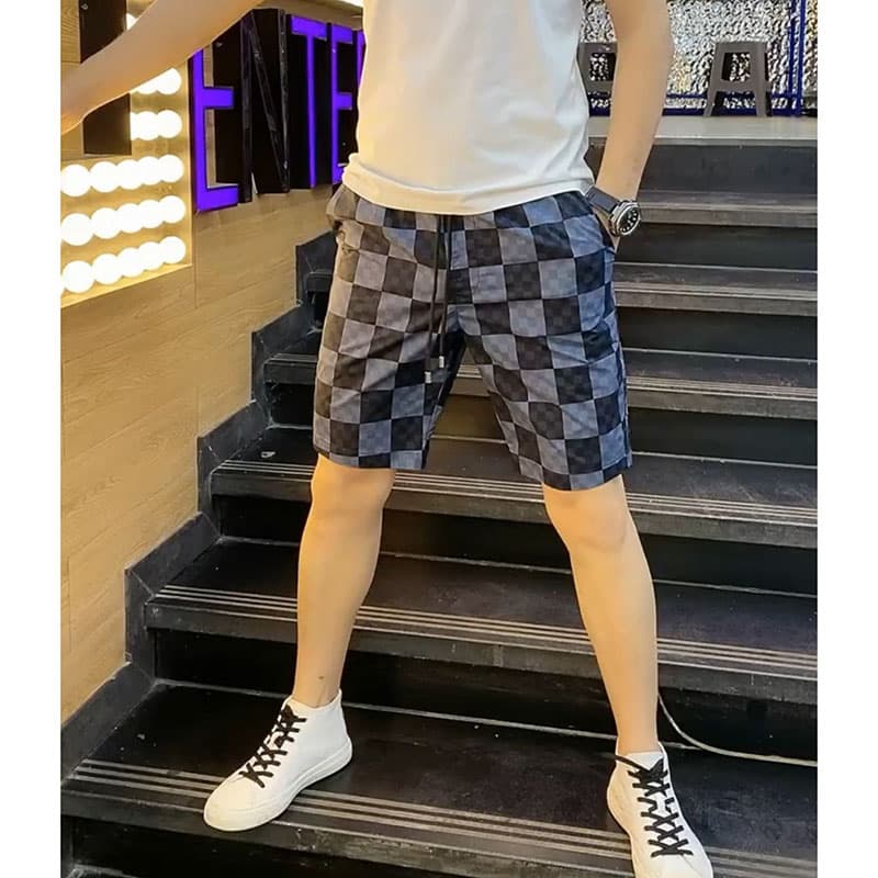 チェックパンツ 市松模様ショートパンツ