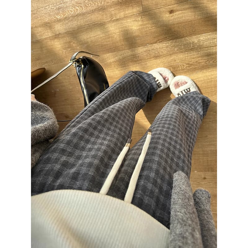 チェックパンツ リラックス感溢れるゆったり