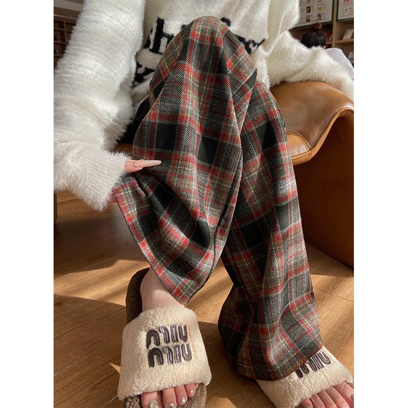 チェックパンツ のびのびチェックパンツ