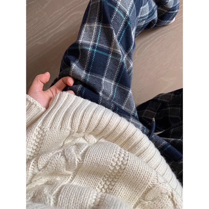 チェックパンツ タータンチェック あったかパンツ