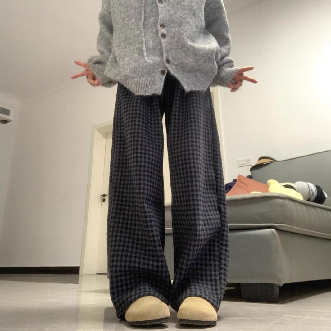 チェックパンツ クラシカル チェック リラックスパンツ