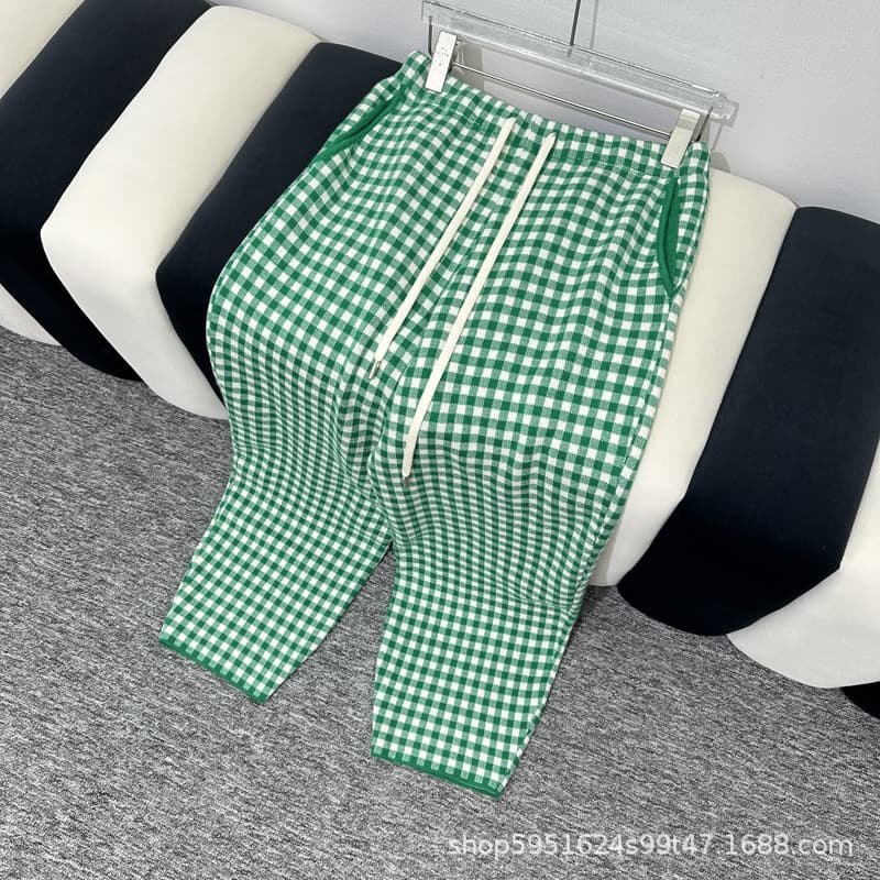 チェックパンツ ゆったりギンガムリラックスパンツ